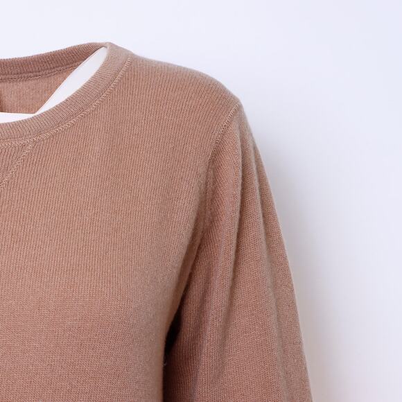 Authentic CHANEL Cashmere Knit Sweater Jumper Pullover Brown 38 - Picture 6 of 10